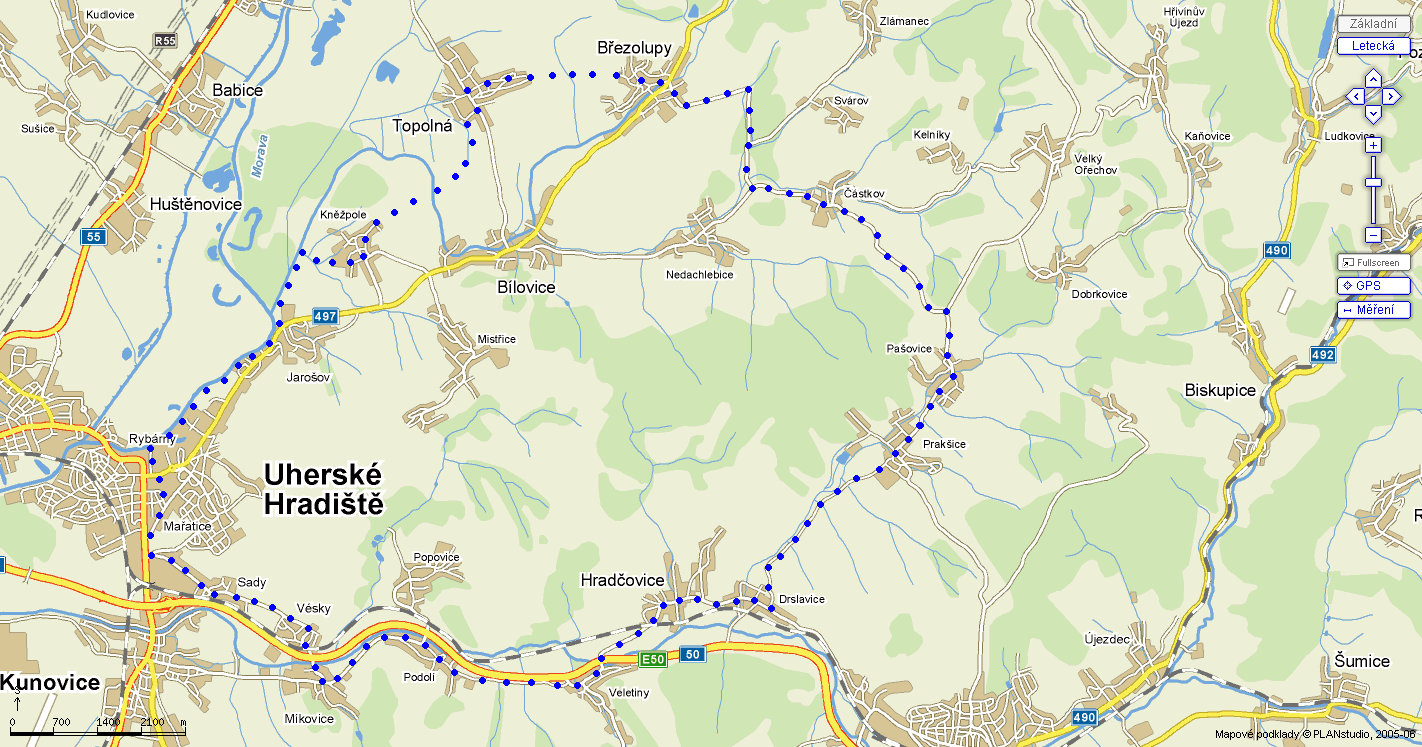 mapa trasy