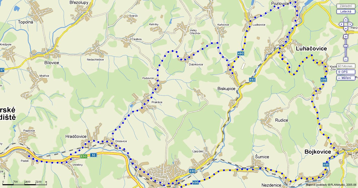 mapa trasy