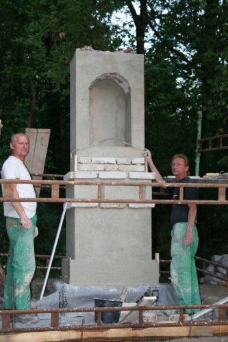 Stavba kaple sv. Huberta - Myslivecké sdružení Boří Míkovice - Podolí - 18.9.2012