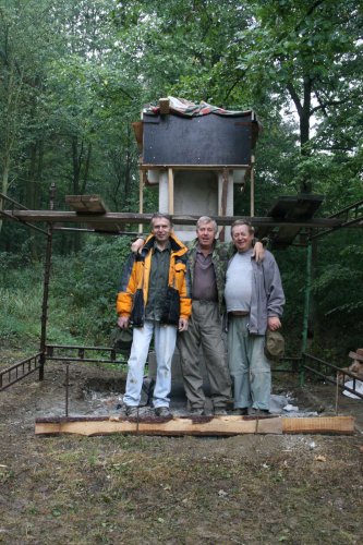 Stavba kaple sv. Huberta - Myslivecké sdružení Boří Míkovice - Podolí - 18.9.2012