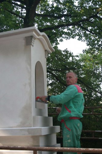 Stavba kaple sv. Huberta - Myslivecké sdružení Boří Míkovice - Podolí - 18.9.2012