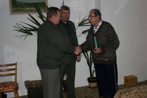 Ocenění Miroslava Rathouzského za dlouholetou činnost v Mysliveckém sdružení - 26.11.2012
