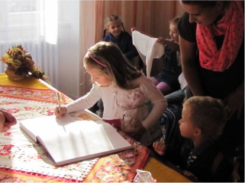 První školní den prváčků ve škole v Popovicích - 7.9.2013