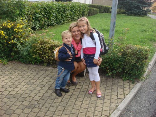 První školní den prváčků ve škole v Popovicích - 7.9.2013