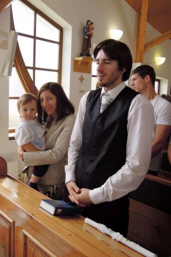 Křest v Kapli Svatého Ducha v Podolí - 17.8.2014