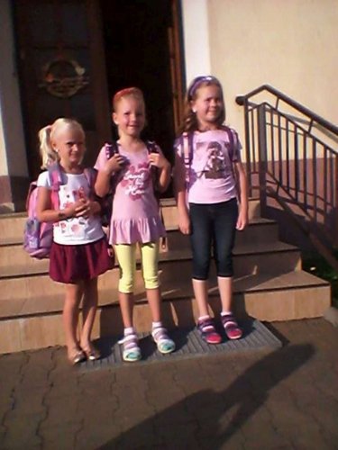 Prváčci ze ZŠ Podolí - 1.9.2015