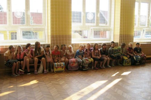 Prváčci ze ZŠ Podolí - 1.9.2015