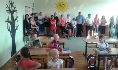 Prváčci ze ZŠ Podolí - 1.9.2015