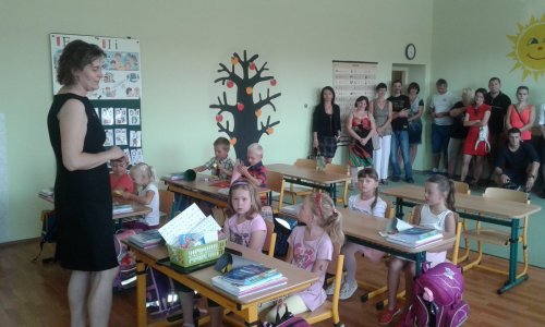Prváčci ze ZŠ Podolí - 1.9.2015