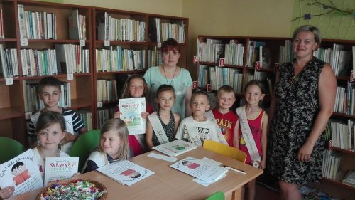 Pasování prváčků na čtenáře knihovny v Podolí - 28.6.2017