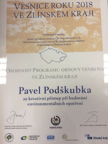 Předání ocenění Vesnice roku Zlínského kraje - 5.8.2018