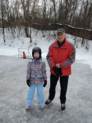 Bruslení na hřišti ve Žlebě - 1.2.2019