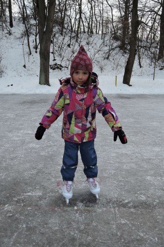 Bruslení na hřišti ve Žlebě - 1.2.2019