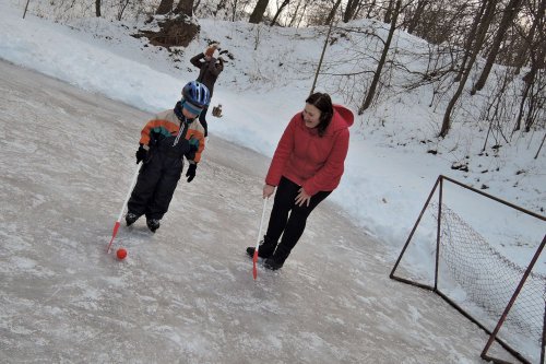 Bruslení na hřišti ve Žlebě - 1.2.2019