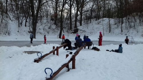 Bruslení na hřišti ve Žlebě - 1.2.2019