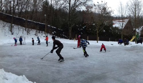 Bruslení na hřišti ve Žlebě - 1.2.2019