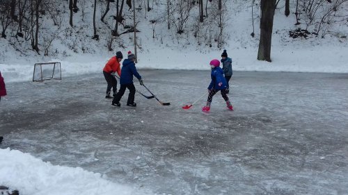 Bruslení na hřišti ve Žlebě - 1.2.2019