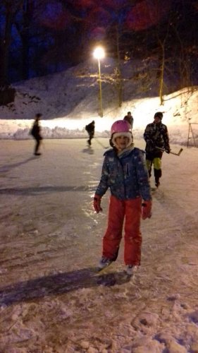 Bruslení na hřišti ve Žlebě - 1.2.2019
