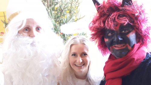 Návštěva Mikuláše s družinou v ZŠ Podolí - 5.12.2019