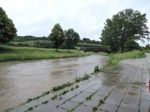 Zvýšená hladina Olšavy - 21.6.2020