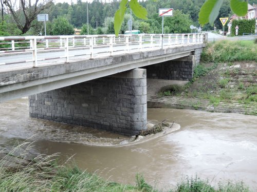 Zvýšená hladina Olšavy - 21.6.2020