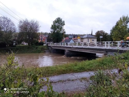 Vysoká hladina Olšavy v Podolí - 14.10.2020