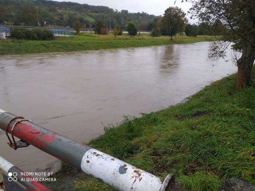 Vysoká hladina Olšavy v Podolí - 14.10.2020