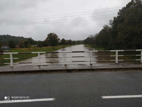 Vysoká hladina Olšavy v Podolí - 14.10.2020