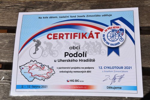 Cyklotour Na kole dětem v Podolí - 4.6.2021
