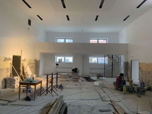 Průběh rekonstrukce kulturního domu v Podolí - 17.12.2021