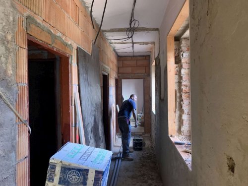 Průběh rekonstrukce kulturního domu v Podolí - 17.12.2021