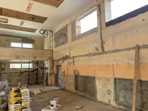 Průběh rekonstrukce kulturního domu v Podolí - 17.12.2021