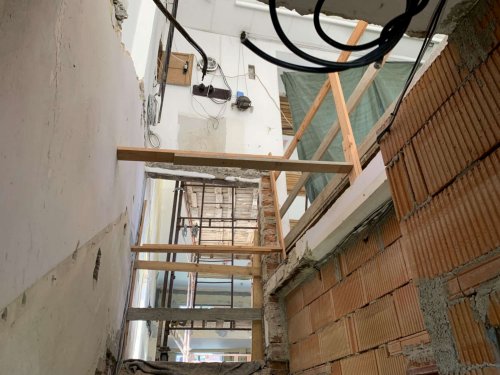 Průběh rekonstrukce kulturního domu v Podolí - 17.12.2021