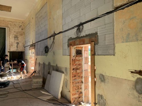 Průběh rekonstrukce kulturního domu v Podolí - 17.12.2021