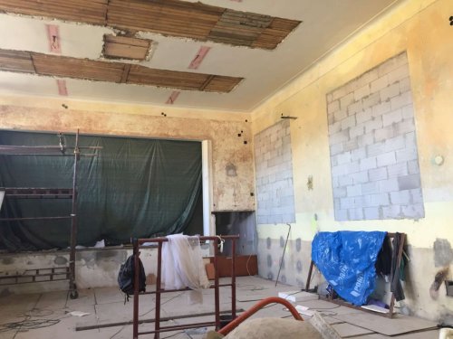 Průběh rekonstrukce kulturního domu v Podolí - 17.12.2021