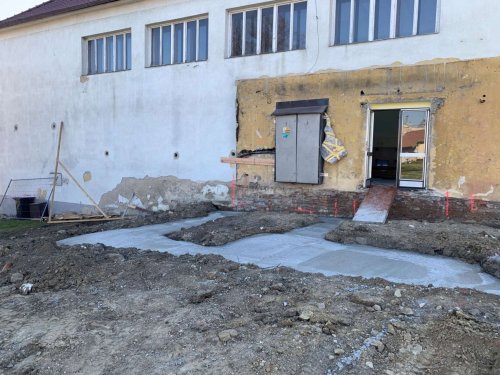 Průběh rekonstrukce kulturního domu v Podolí - 17.12.2021