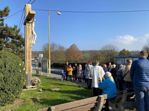 Svěcení obnoveného kříže v Podolí - 13.11.2022
