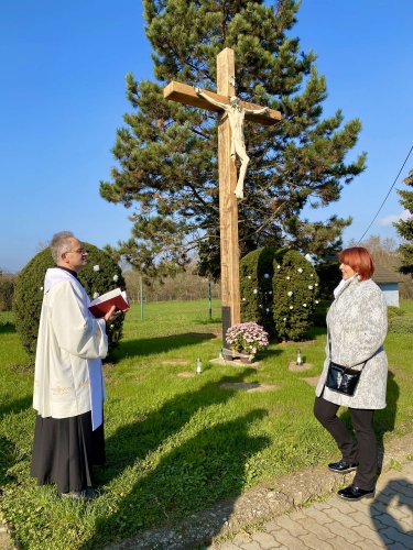 Svěcení obnoveného kříže v Podolí - 13.11.2022