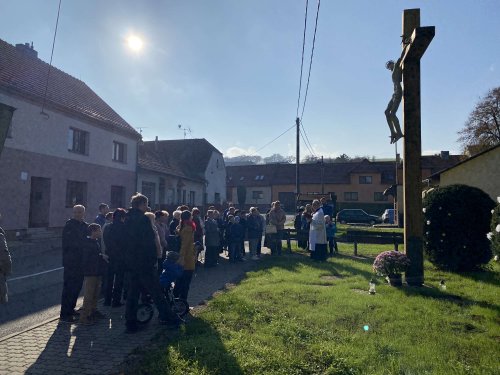Svěcení obnoveného kříže v Podolí - 13.11.2022