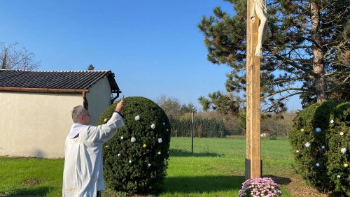 Svěcení obnoveného kříže v Podolí - 13.11.2022